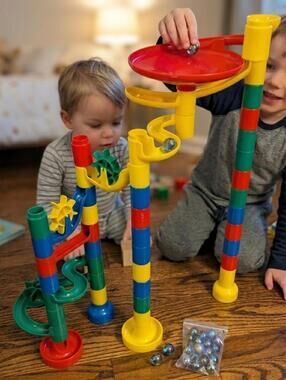 GALT Marble Run Complete 30 Piece Construction Toy Set With Marbles Instructions